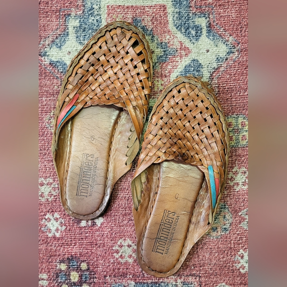 Mohinder Woven Leather Slides